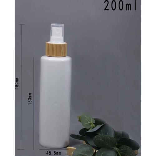 200ml bamboo pump Lotion and spary Press Bottle PET Plastic Sub-bottle Duckbill Bottle