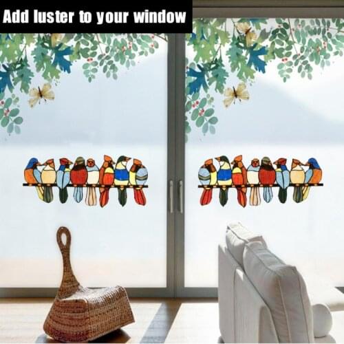 2021 Kawaii Stationery Stickers Multicolor Bird Stickers For Kitchen Window Home Decor Wallpaper Creative Self-adhesive Stickers