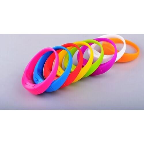 800pcs/lot Fast shipping Voice Control LED Flash Flashing Bracelet Sound Activated Glow Bracelets Solid color