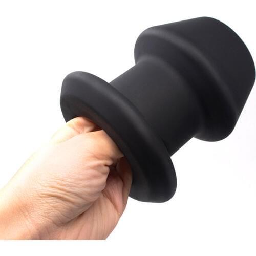 Big Sitting Anal Plugs Huge Hollow Butt Plug Anus Dilation Vagina Expansion Silicone Speculum SM Sex Toys Silky Ass Expander
