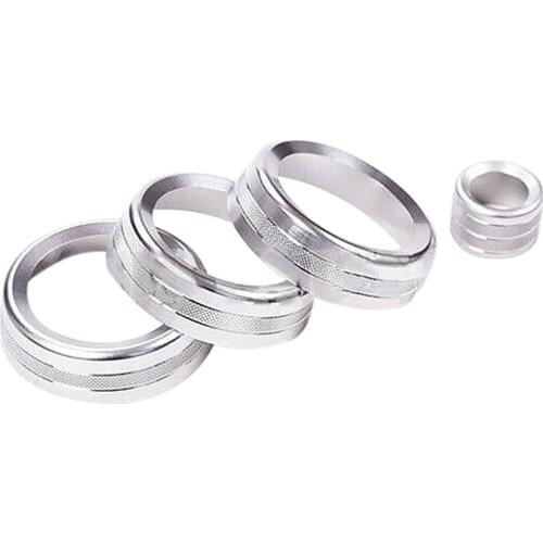 Beler 4pcs Console Air Condition AC Volume Knob Cover Trim Ring Fit for Land Rover Range Rover L405 2013-2016 2017 Car Styling