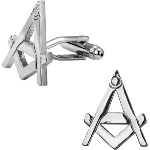 DY-13 High quality mens jewelry shirt cuff Cufflinks flag Masonic Silvery Cufflinks brass laser engraving