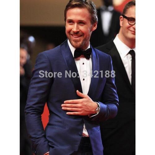 Custom Two Buttons Navy Blue Business Groom Tuxedos/Color Butyl Process Shawl Lapel Groomsmen Men Wedding Suits/men wedding suit