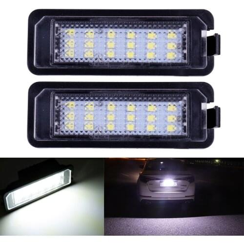 2Pcs 18MD License Plate Light LED Number Error Free Kit For Volkswagen PASSAT 4D GOLF 4 NEW BEETLE 06 Car accessories