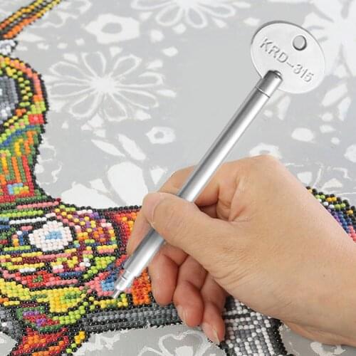 Square Round Diamond Painting Tool DIY Key Shaped Rhinestones Craft Tools Lighting Point Drill Pen New Diamond Pens 5D Painting