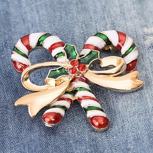 Lovely Christmas Stocking Bell Snowman Xmas Tree Alloy Brooch Pin Jewelry Gift