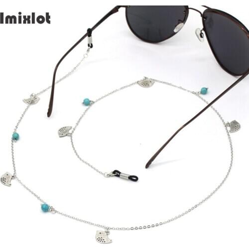 Fashion Cute Birds Reading Glasses Chain for Women Metal Sunglasses Cords Beaded Eyeglass Lanyard Hold Straps Eyewear Retainer