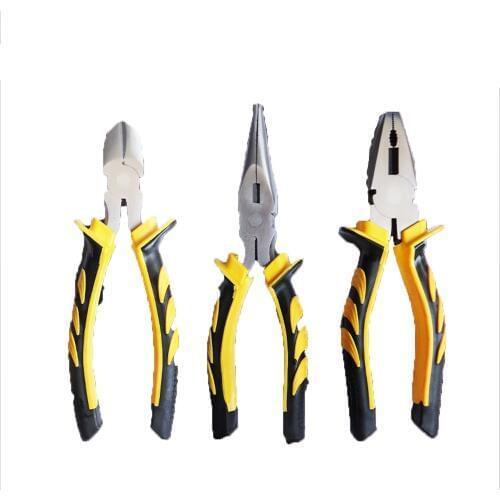 Mini Pliers Set - Long Lasting Tool Set Cable Cutters Grip Bend Cut with - Long Nose, Bent Nose, Diagonal Cutting