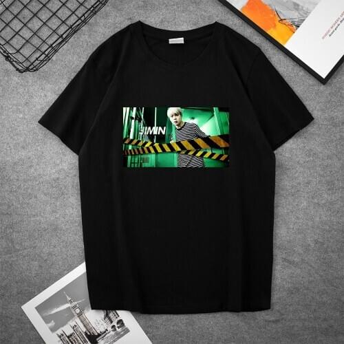 New Korean Style Loose Clothes K-pop Jimin Suga The Same T-shirt Men/women Short Sleeve Hiphop Streetwear Tee Shirt Femme