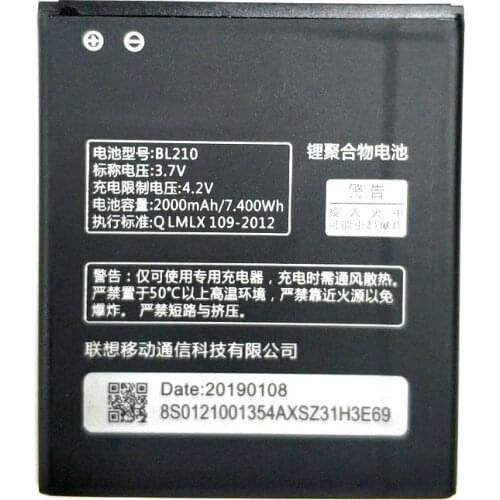 New BL 210 BL210 Battery For Lenovo A536 A606 S820 S820E A750E A770E A658T S650 A656 A766 Mobile Phone replacement
