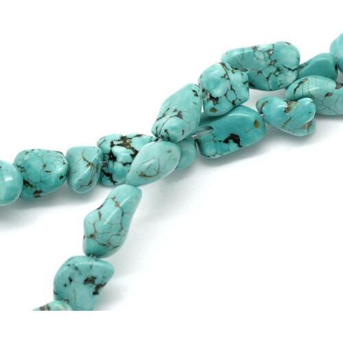 Wholesale Free Shipping 2 Strands Turquoises Chip Loose Beads 7x6mm-15x8mm(1/4"x1/4"-5/8"x3/8") (W02116)