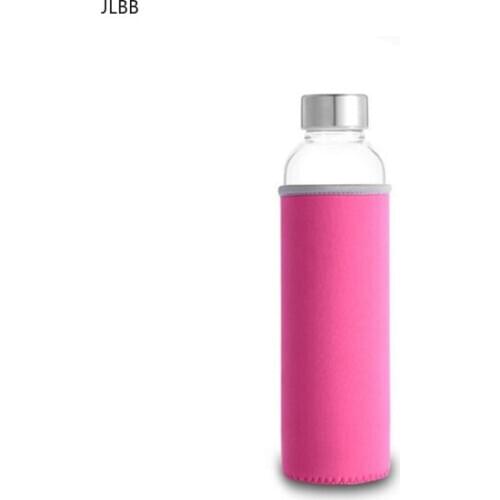 Upors Brand 550ml Sport Style Glass Water Bottle Portable Bicycle Tour Solid Transparent Office Bottle