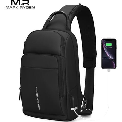 Mark Ryden New Anti-thief Crossbody Bag Waterproof Men Sling Bag Fit 9.7 inch Ipad Fashion Shoulder Bag Messenger Bags