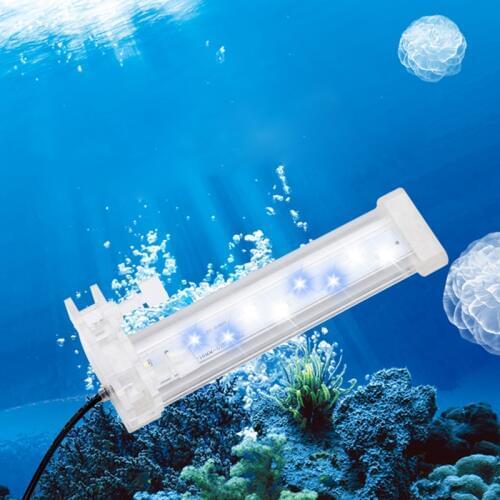 Blue White 8/12/16/26/38CM LED Aquarium Fish Tank Lighting Clamp Clip Lamp Light Ornament Decoration 220-240V 50HZ EU PLUG