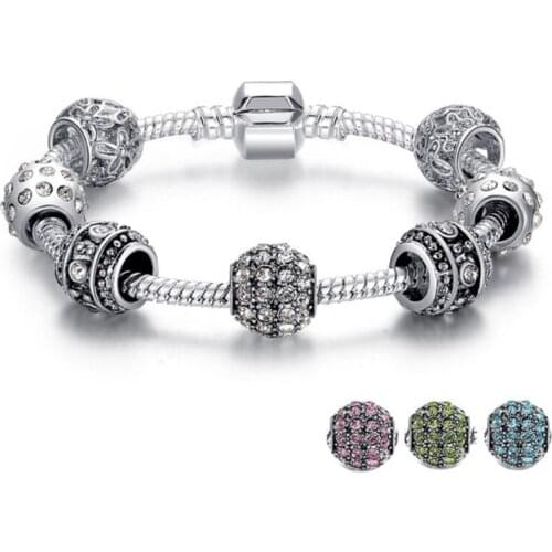 SZELAM Unique Cubic Zirconia Bracelets&Bangles For Women Jewelry Crystal Bracelet Charms Flower Friendship Bracelet SBR190318