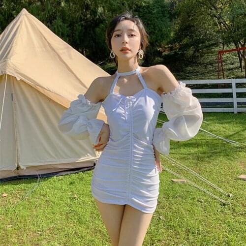 Swimsuit 1 Piece Women 2021 Woman Summer Clothes Female Swimwear One Beachwear Swim Suit New Ins Pure Desire Skirt Wetsuit Print