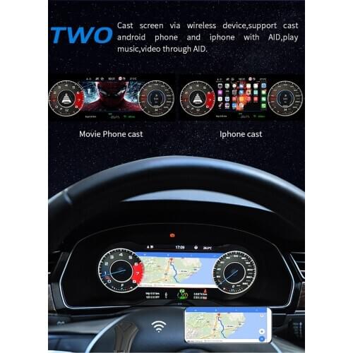 For VW B8 PASSAT CC golf 7 GTI Variant Car LCD Instrument Panel Replacement Dashboard Entertainment Intelligent Multimedia