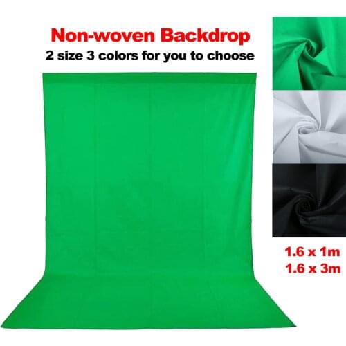 1.6x3m Photography Studio Green Screen Background For Studio Photo Lighting Non Woven Backdrop Black White Green