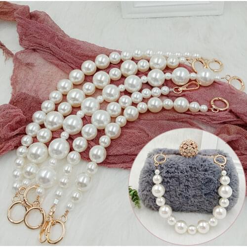 1PC Pearl Bag Strap For Handbag Handles Beaded Purse Belts DIY Replacement for Shoulder Bag Chain Straps Bags Accessories