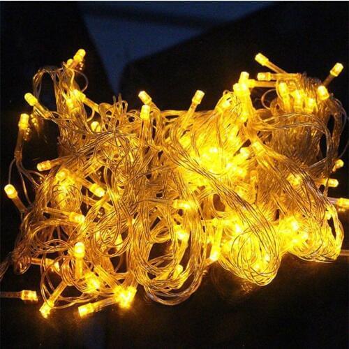 10M 100 LED Strip Light Home Outdoor Holiday Christmas Decorative Wedding xmas String Fairy Garlands Strip Party Lights EU 220V