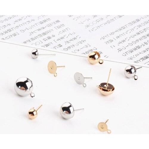 10pcs Diy Handmade Jewelry Accessories Goldplated Branches Bow Earrings Earrings Earplugs Materialpendant Copper Gold Plated 1g