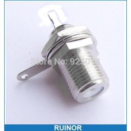 10PCS F Female Socket Panel Mount Screw Soldering for TV CCTV Monitor Video