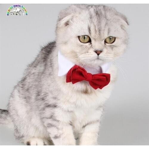 12PCS Pet Bow Tie Wedding Dog Collar Accessories Dog Clothing Costume Accessories Black Red Yellow Ties for Cats Puppy Pet