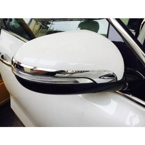 For KIA Sorento L 2015 2PCS ABS Chrome Side Door Rearview Mirror Protect Strip Frame Decoration Cover Car Styling Accessories