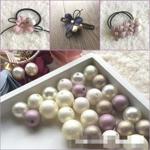 20pcs 16mm Handmade Round Wrinkle Art Pearls Beads For Decoration Diy Hair Beads Accessories Clothes Scrapbooking Diy Material