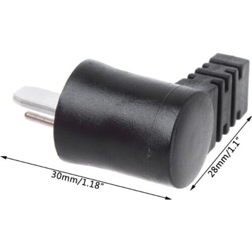 5 Pcs 2 Pin Din Right Angle HiFi Speaker Plug Cable Screw Solder Connector