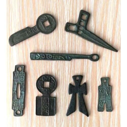 9 Piece Archaic coin Bronze numismatics Chinese Warring States Period circulating coin