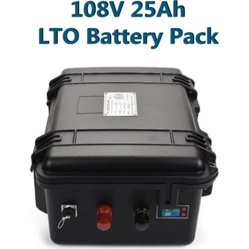 20000 Cycles LTO Battery 108V 25Ah Rechargeable 45S Lithium Titanate Battery Pack For Solar Energy Storage 4800W 5000W scooter