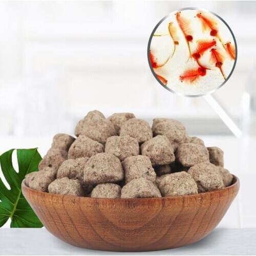 Aquarium Freeze Dried Shrimp Eggs Blocks Tropical Marine Fish Food Nutrition D10 20 Dropshipping