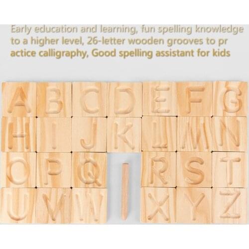4-7 Years Old Childrens Wooden Toy Puzzle English Cardboard Puzzle Enlightenment Learning Alphabet Learning Development Board