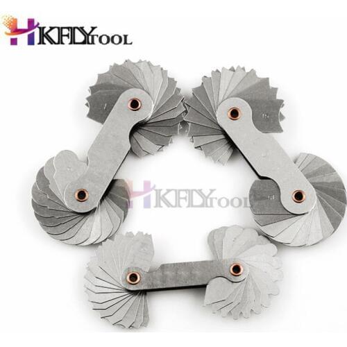 4pcs Stainless Steel Radius Fillet Gauge Measuring Tool l Concave Convex arc 1-6.5/R7-14.5/R15-25/R26-80mm