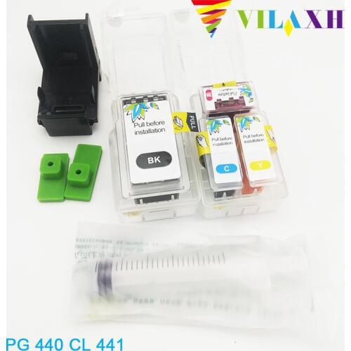 Vilaxh pg-440 cl-441 smart ink cartridge for canon pg 440 cl 441 Pixma MG2240 MG2180 MG2140 MG3180 MG3540 printer