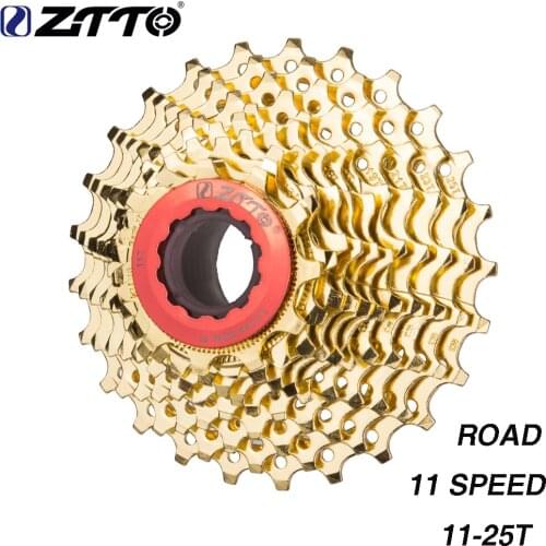 AEsport Road Bike 11 s Cassette 25t 11-25T Gold Golden Steel Freewheel 22 Speed Flywheel Sprocket for Bicycle Parts