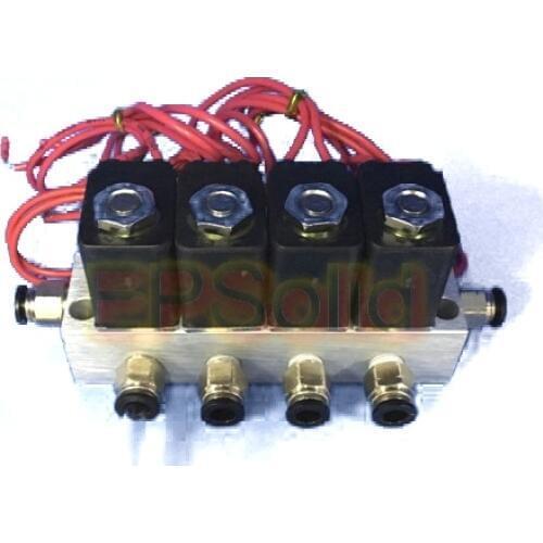Free shipping 4pcs/set Manifold Valve Connect Pipe O.D 4mm 6mm 8mm 10mm 12mm Pneumatic Direct Act Solenoid Valve Gas 2V025-06