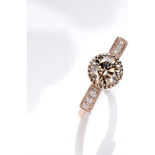 Customized Au750 18k Rose Gold Engagement Ring Moissanite Diamond Серьги кольцо браслет кольца