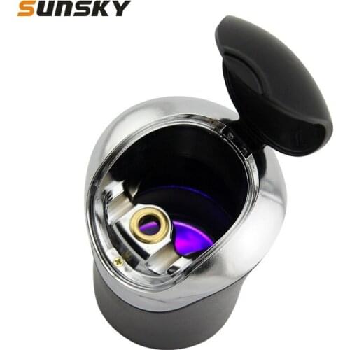 Mini Car Loaded Ashtray With Lamp and Cover Car Stowing Tidying Trash Can Supplies