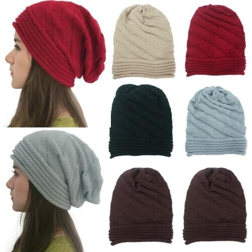 Fashion Women Men Knit Baggy Beanie Winter Unisex Hat Ski Slouchy Keep Warm Cap