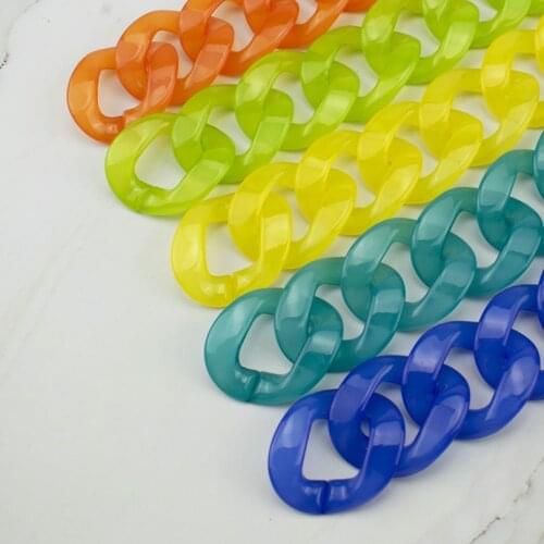 Fashion Colorful Jelly Women Frosted Acrylic Resin Chain Bags Shoulder Strap Easy Matching Handbag Detachable Belts Handle Bag