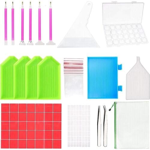 96Pcs Diamond Painting Drill Tools Set 5D Diamond Painting DIY Embroidery Craft Drilling Accessories