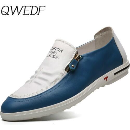 2019 new Italian brand shoes mens business dress white shoes mens fashion mens soft luxury soft breathable loafers N1-51