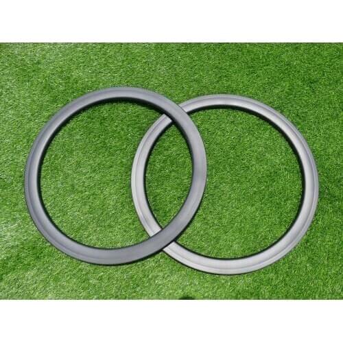 Bicycle Clincher Wheel Rim 50mm Full Carbon 700C Road Cyclocross Bike Wheel for Disc Brake Front & Rear Set 23mm Width