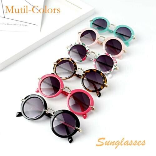 1pc Kids Cute Glasses Candy Colors Boys Girls Children Round Sunglasses Eyewear Party Holiday Casual Accessories Fashion New