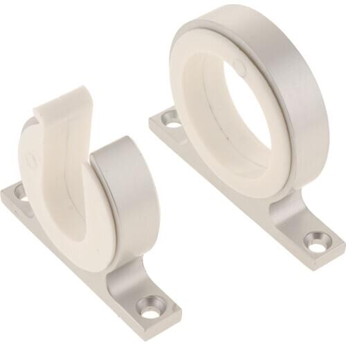 Anodized Snap Lock Single Fishing Rod Hanger Rack Reel Storage Hanger Rack Set for Car Boat Van Aluminum Rack 2.71x2.42inch