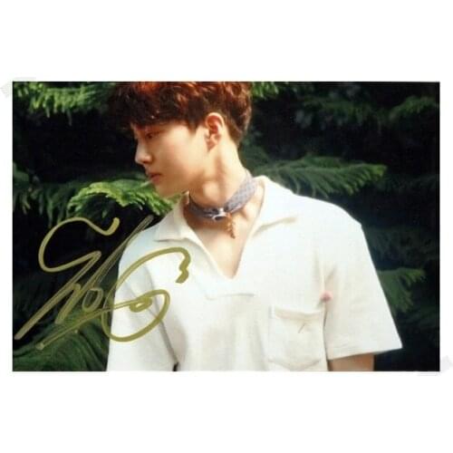 Signed EXO SUHO autographed original photo 6 inches free shipping 08201705