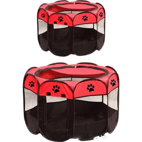 Portable Outdoor Kennels Fences Pet Tent Houses Foldable Playpen Indoor Puppy Cage Dog Crate Delivery Room For Small Large Dogs