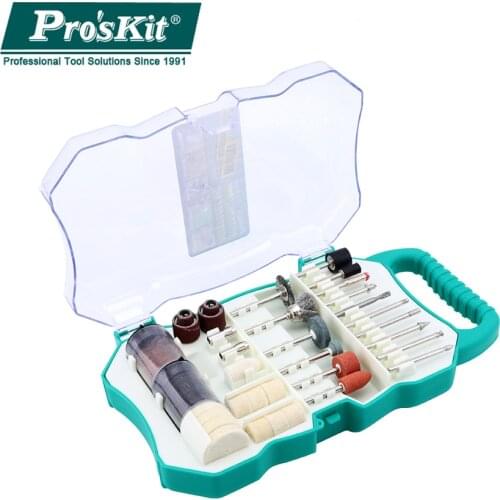 Proskit PT-5100 Grinding Rotary Tool Bits Set Manual Multifunctional DIY Electric Mini Drill With Clamp Accessories